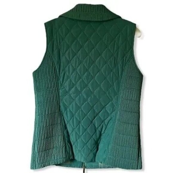 SPANNER Women's Vest Jacket Blue Zip Up Quilted Collared Lined Pocket M - Picture 4 of 7